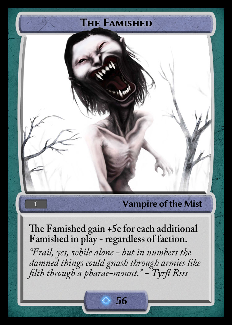Trading card — The Famished, Vampire of the Mist